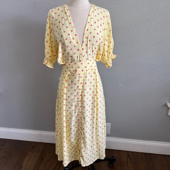 Revolve Faithfull The Brand Farrah Santa Maria Midi Dress Size 6/Medium NWT - Picture 1 of 7